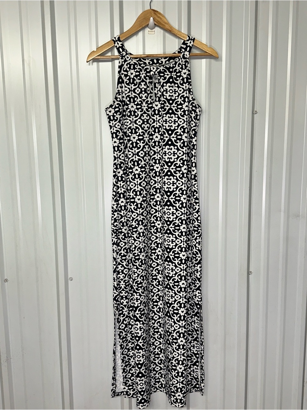 Lulu B Keyhole Front Maxi Dress Tropical Resort Wear Boho Chic Vacation Dress